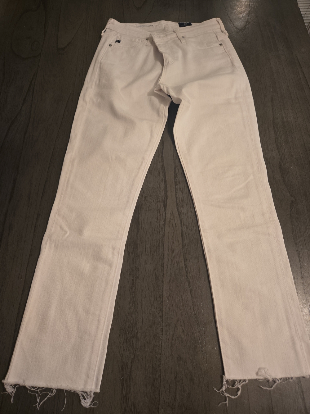 AG Adriano Goldschmied Women's Prima Mid-Rise Cigarette Leg Jeans 25R White